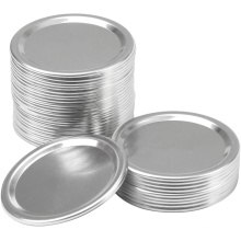 Customized 70mm 86mm silver regular wide mouth band ball metal rings and canning lids for mason jar